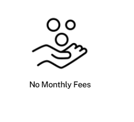 no monthly fees - low cost